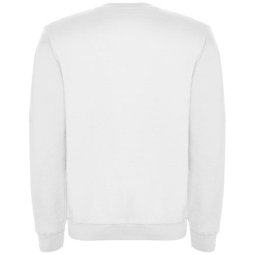 white Sudadera de cuello redondo unisex