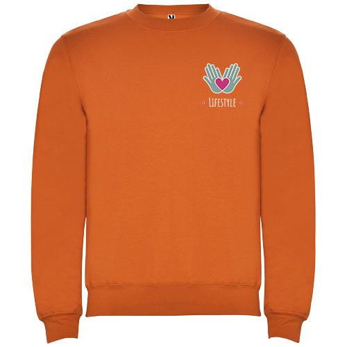 orange Sudadera de cuello redondo unisex