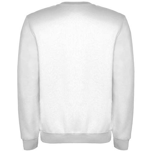 blanco mezclado Sudadera de cuello redondo unisex