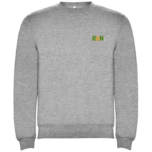 gris chiné Sudadera de cuello redondo infantil