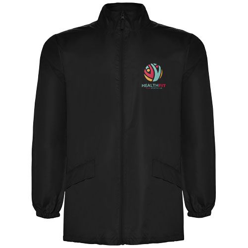 black Chubasquero ligero unisex