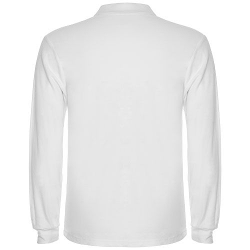 white Polo de manga larga para hombre