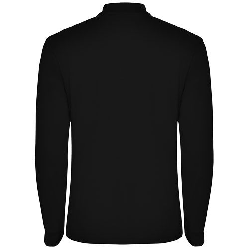 black Polo de manga larga para hombre