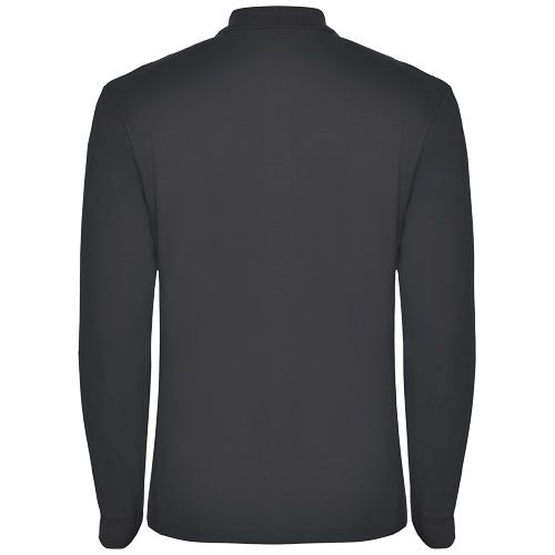 gris plomo oscuro Polo de manga larga para hombre