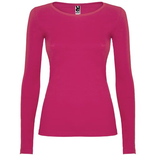 rosa vivo Camiseta de manga larga para mujer