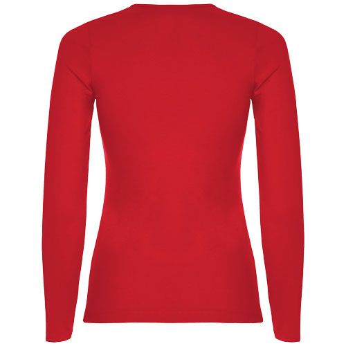 red Camiseta de manga larga para mujer