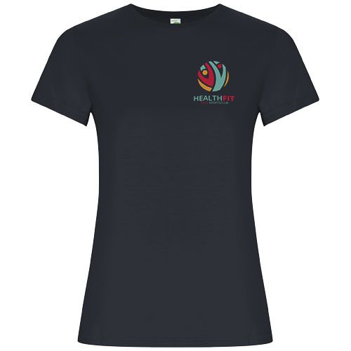 negro ébano Camiseta de manga corta para mujer de 160 g/m²