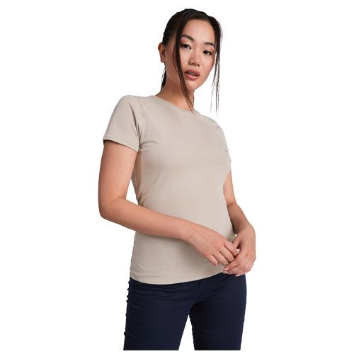 negro ébano Camiseta de manga corta para mujer de 160 g/m²