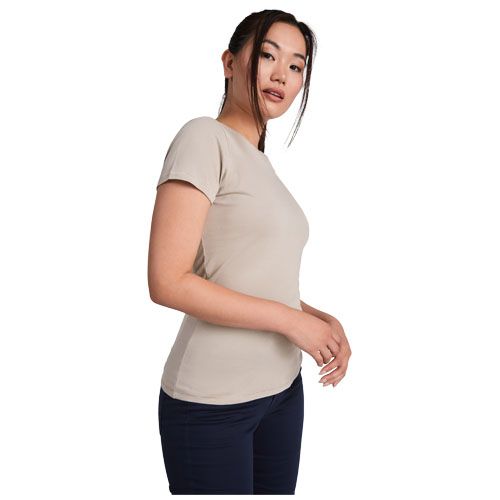 negro ébano Camiseta de manga corta para mujer de 160 g/m²