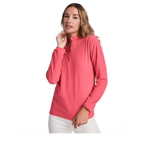 Chaqueta de forro polar con media cremallera para mujer 