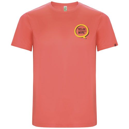 coral fluo Camiseta deportiva de manga corta para hombre