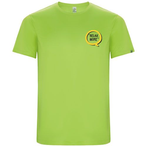 verde lima Camiseta deportiva de manga corta para hombre