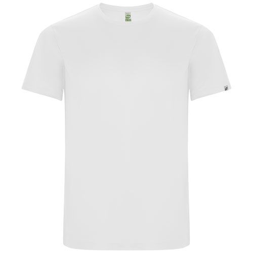 white Camiseta deportiva de manga corta para hombre