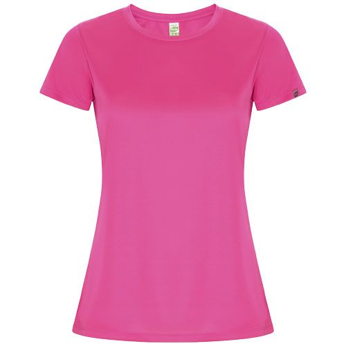 rosa fluo Camiseta deportiva de manga corta para mujer