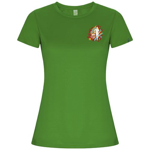 verde helecho Camiseta deportiva de manga corta para mujer