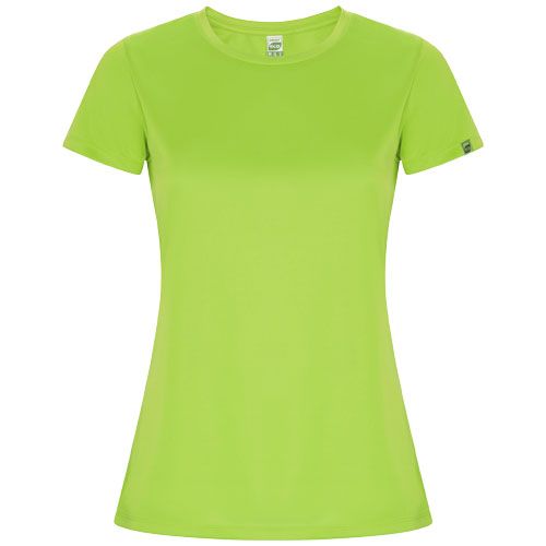 verde fluo Camiseta deportiva de manga corta para mujer