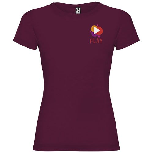 burdeos Camiseta de manga corta para mujer