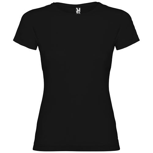 black Camiseta de manga corta para mujer
