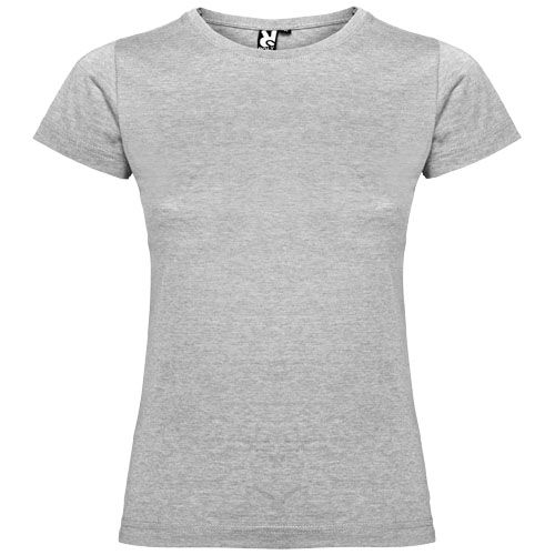 gris chiné Camiseta de manga corta para mujer