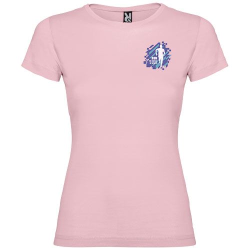 rosa claro Camiseta de manga corta para mujer