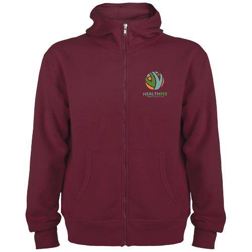 granate Sudadera con capucha y cremallera completa unisex