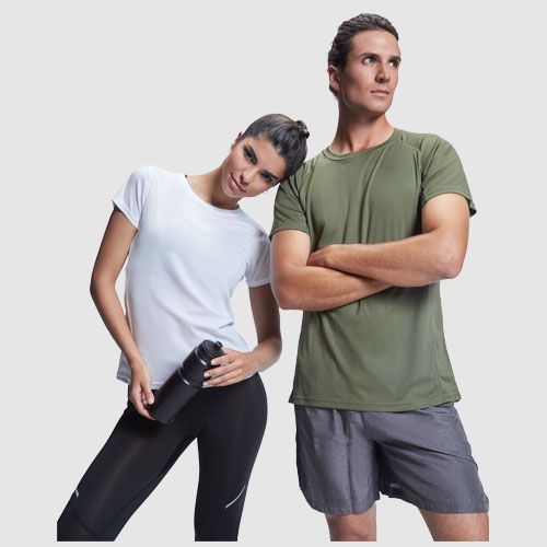 gris plomo oscuro Camiseta deportiva de manga corta para hombre