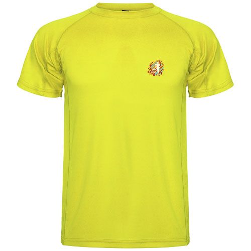 amarillo fluo Camiseta deportiva de manga corta infantil