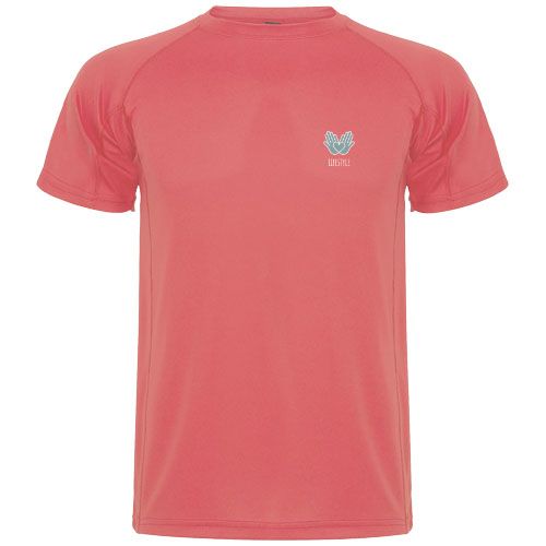 coral fluo Camiseta deportiva de manga corta infantil