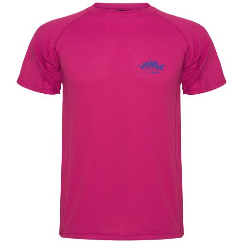 rosa vivo Camiseta deportiva de manga corta infantil