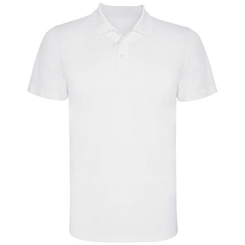 white Polo deportivo de manga corta para hombre