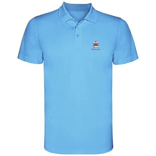 turquesa Polo deportivo de manga corta infantil