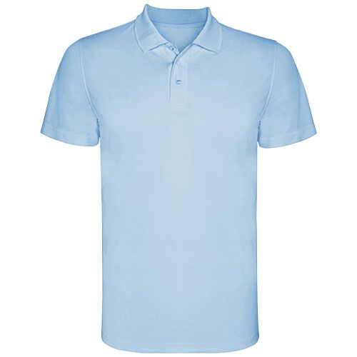 azul celeste Polo deportivo de manga corta infantil