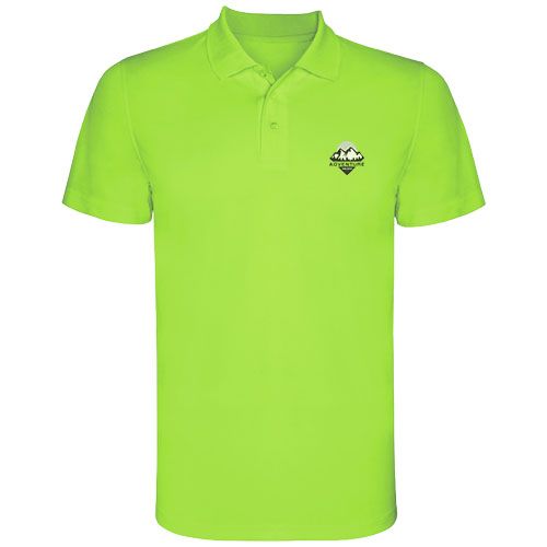 verde lima Polo deportivo de manga corta infantil