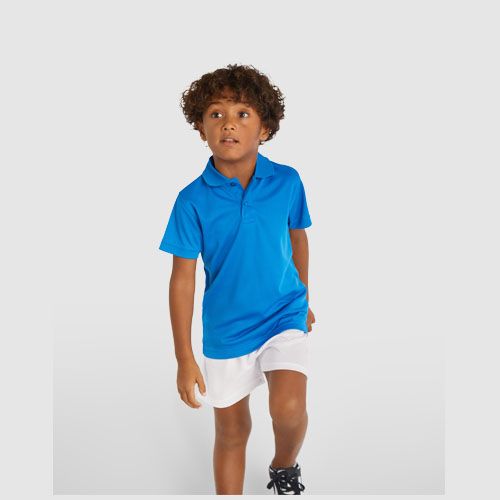 black Polo deportivo de manga corta infantil