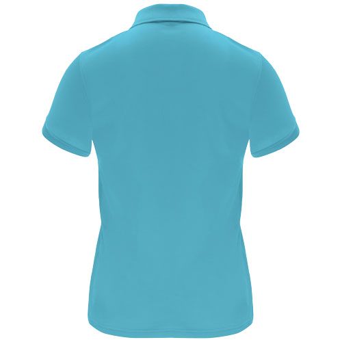 turquesa Polo deportivo de manga corta para mujer