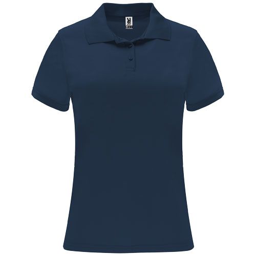 azul marino Polo deportivo de manga corta para mujer