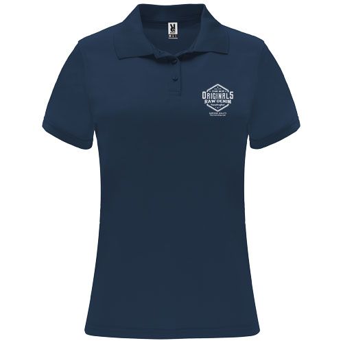 azul marino Polo deportivo de manga corta para mujer