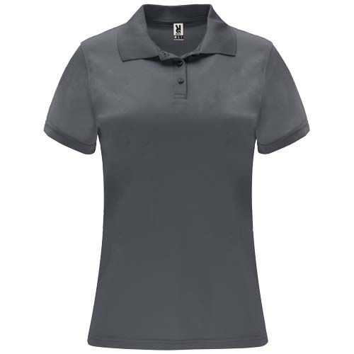 gris plomo Polo deportivo de manga corta para mujer de 150 g/m²