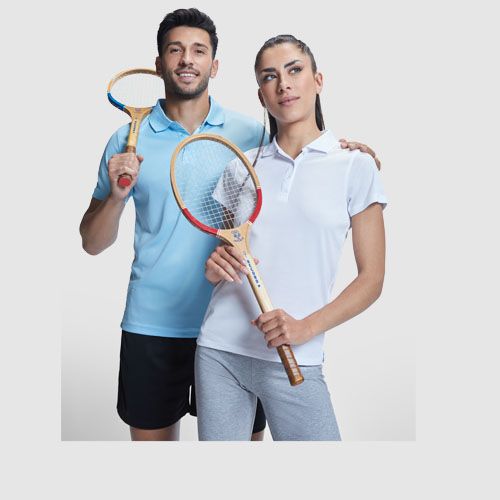 red Polo deportivo de manga corta para mujer de 150 g/m²