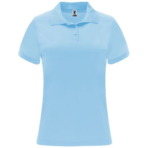 azul celeste Polo deportivo de manga corta para mujer