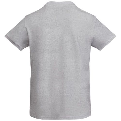 gris chiné Polo de manga corta para hombre algodón orgánico