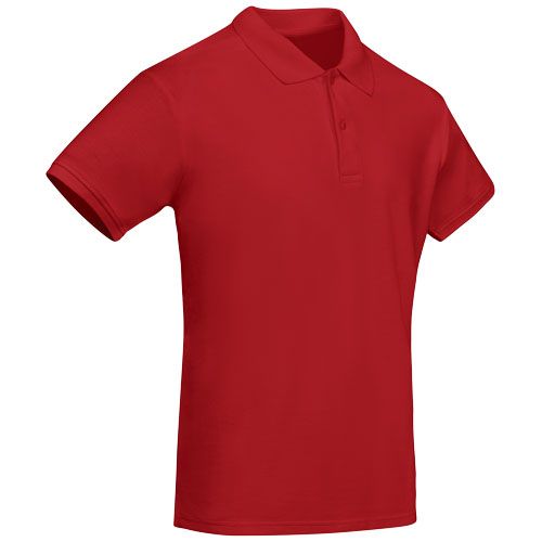 red Polo de manga corta para hombre algodón orgánico