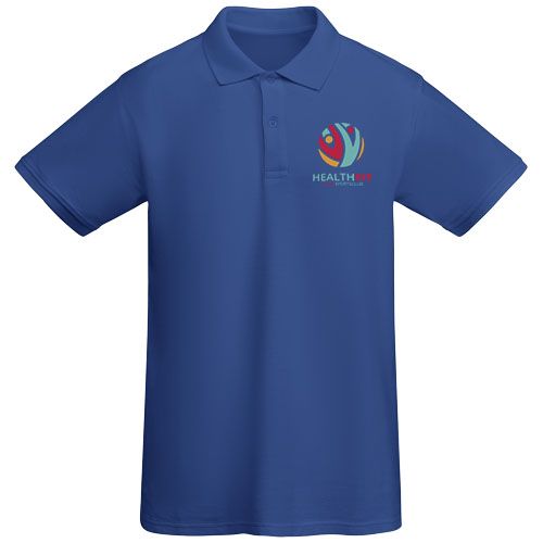 azulón Polo de manga corta para hombre algodón orgánico