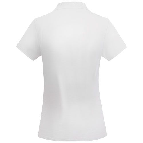 white Polo de manga corta para mujer algodón orgánico