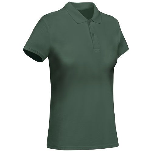verde botella Polo de manga corta para mujer algodón orgánico de 210 g/m²