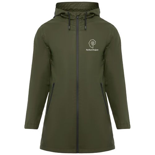 verde militar oscuro Chubasquero para mujer