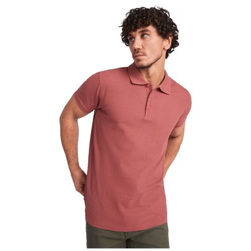 white Polo de manga corta para hombre de 200 g/m²