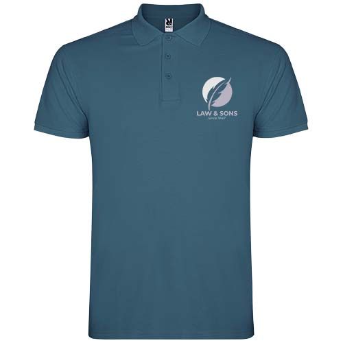 azul tormenta Polo de manga corta para hombre de 200 g/m² Star
