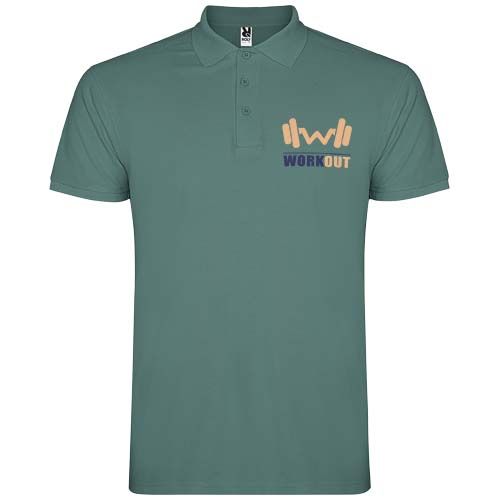 gris azul Polo de manga corta para hombre de 200 g/m² Star