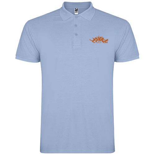 azul celeste Polo de manga corta infantil de 200 g/m² Star